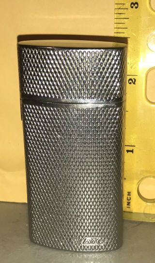 Vintage Mini Bic Metal Flip Top Lighter Case Retro Honey Cone Pattern