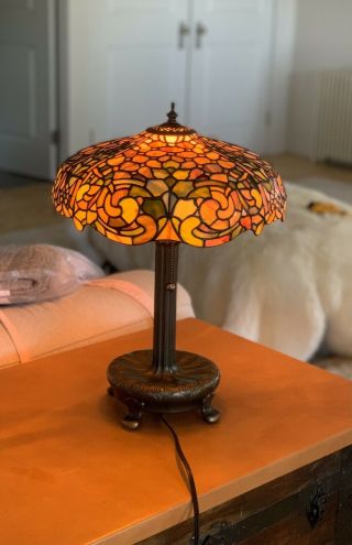 Medium Size Tiffany Style Table Lamp Vintage