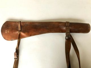 Vintage Red Head Leather Rifle Scabbard Brown Redhead Sheath Chicago