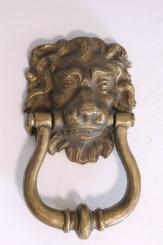 Antique Large Lion Head Estate Door Knocker Cast Bronze