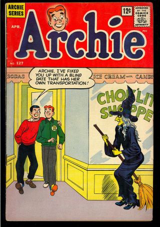 Archie Comics 127 Witch Horror Cover Silver Age Teen Comic 1962 Vg