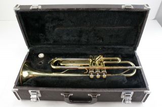 Vintage 1970s Yamaha Ytr - 232 Trumpet With Mouthpiece And Hard Case