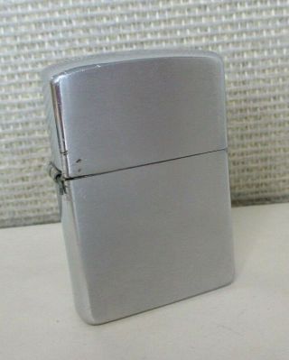 Vintage 1959 Zippo Lighter Full Size Brushed Chrome Finish Plain