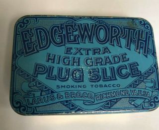 Edgeworth Extra Plug Slice Smoking Tobacco Vintage Tin 1900 