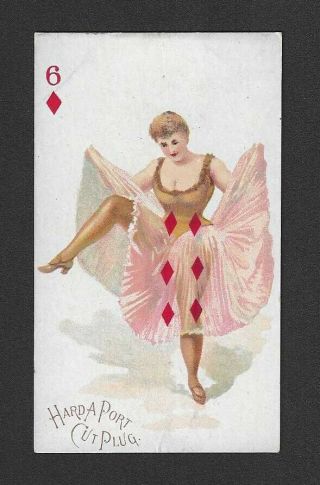 N458 Moore & Calvi Tobacco Card - Hard A Port Playing Card Series - 6 Diamonds
