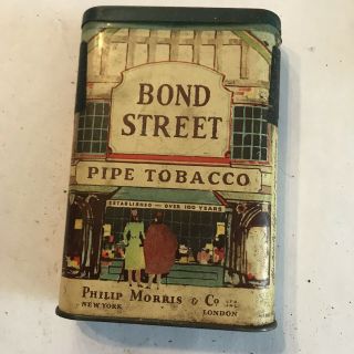 Vintage Bond Street Philip Morris & Co.  Pipe Tobacco Tin York & London