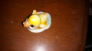 Adorable Josef Originals Japan Baby Duck Figurine Swimming Playing 1 1/2 " Tall