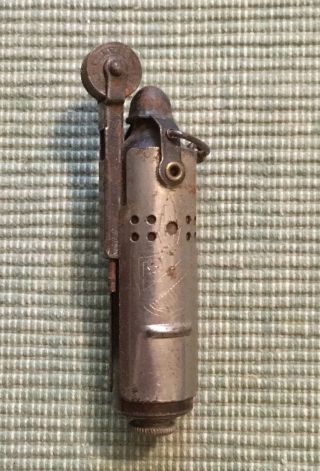 Vintage Ww Ii Army Bowers Metal Military Trench Field Cigarette Lighter