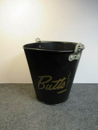 Vintage metal black cigarette bucket 3