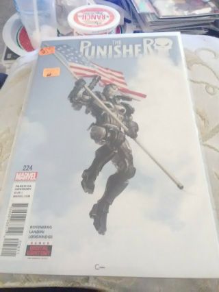 The Punisher 224a,  Frank In War Machine Armor,  Marvel Comics,  2018,  Nm,  Crain