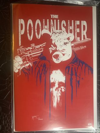 Do You Pooh The Poohnisher Punisher Joe Quesada Homage Red Variant By Marat Ap 9