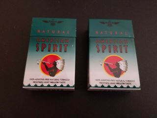Natural American Spirit Cigarette Tin Case Baby Blue