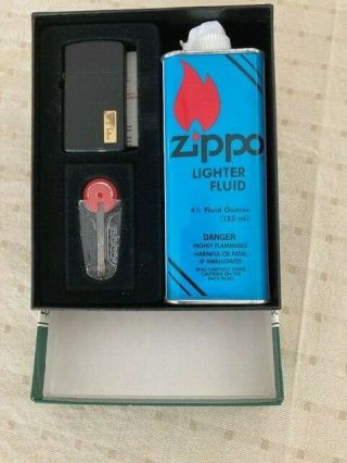 Zippo Vintage Lighter Set With Flint And Lighter Fluid Container
