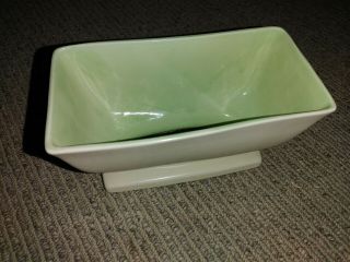Vintage Red Wing Pottery Cream And Green Planter M - 1549