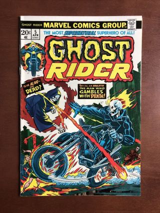 Ghost Rider 5 (1974) 8.  5 Vf Marvel Bronze Age Comic Book Johnny