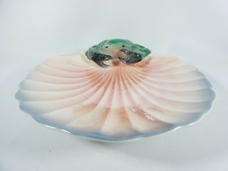 Vintage Australian Pottery Wembley Ware Mud Crab Shell Plate Platter Lustre Bowl