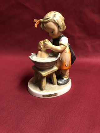 Mj Hummel Goebel Figure Figurine 319 " Doll Bath " 5 1/4 "
