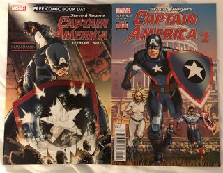 Captain America Steve Rogers 1 - 19,  FCBD 2016 by Spencer & Saiz Marvel Comic 2
