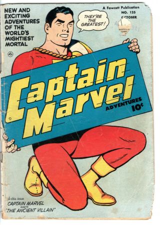 Captain Marvel 125 (1951) - Grade 2.  0 - Return Of The Ancient Villain