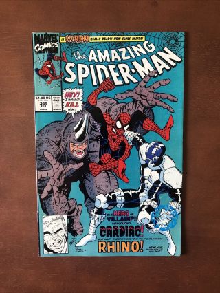 The Spider - Man 344 (1991) 8.  5 Vf Marvel Key Issue 1st Cletus Kasady App