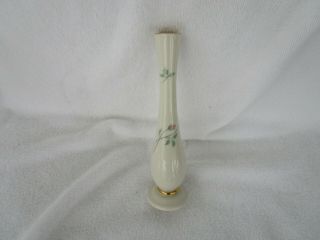 Quality 7.  5 " Lenox [rose Manor] Flower Bud Vase,  24k Gold Trim