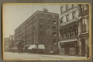 Vintage York City Nyc York Hotel Broadway Cabinet Card Photograph C 1880
