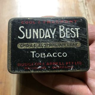 Australian Sunday Best Tobacco Cigarette Tin