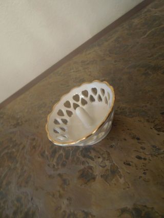 Lenox White Porcelain Ring Holder,  3 "