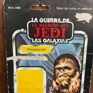 CHEWBACCA CARD BACK LILI LEDY MEXICAN 80 ' S VINTAGE STAR WARS MEXICO RARE PACK 2