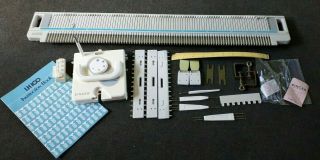 Vintage Singer Light Knitter Model Lk100 Knitting Machine Made Japan Accessories