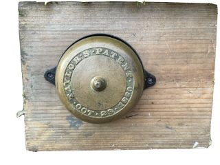 Authentic Antique Victorian Mechanical Door Bell Taylor’s Patent 1860