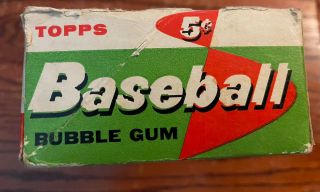 Vintage 1958 Topps Baseball 5¢ EMPTY WAX DISPLAY BOX M70 3