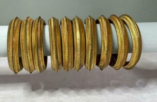 Reserved For Kasiora1 20 Gorgeous Antique French Gilded Toleware Curtain Rings
