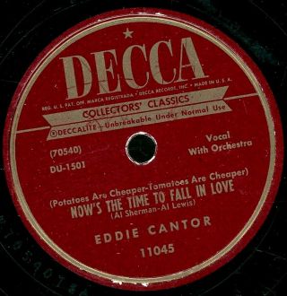 Eddie Cantor.  Now 