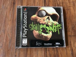 Skullmonkeys Sony Playstation Authentic Cib Ps1 Game Vintage