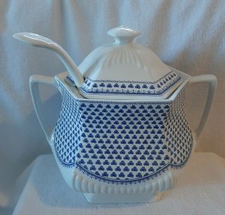 Adams Ironstone Extra Large Soup Tureen & Laddle Brentwood C1966,  Vintage Vgc