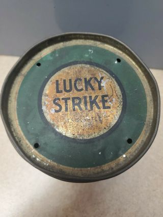 1940s Lucky Strike Cigarettes Round Tin Tobacco 2