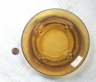 Large Vintage Yellow Amber Colored Glass 4 Bed/rest Ashtray Lqqk Use Restore