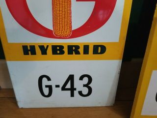 2 Vintage Funks G Hybrid Signs Seed Corn Sign dealer farm metal feed,  G Book 5