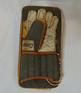 Cooper Ice Hockey Vintage Goalie Blocker Glove GM9 Left Hand Leather Waffle Mitt 2