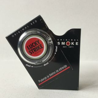 Lucky Strike Red Metal Tin Cigarette Box Case Made For Serbian Market