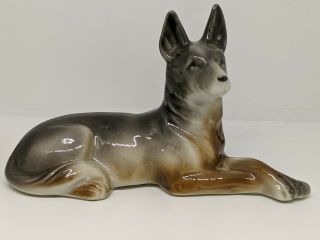 Vintage Ceramic German Shephard Dog Figurine