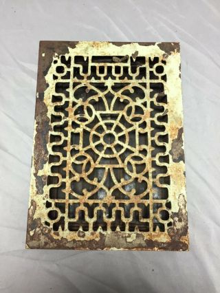 Antique Cast Iron Decorative Heat Grate Floor Register 8x12 Vintage Old 535 - 18c