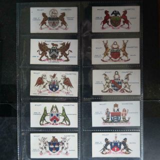 Wills Arms Of Companies 1913 Set 50 Very Good - See All Photo 