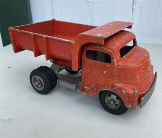 Vintage Smith Miller Red Dump Truck Smitty Toys California 1950 Pressed Steel
