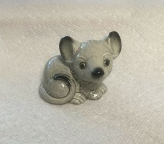 Vintage West Germany Goebel Gray Mouse Porcelain Figurine 3579305