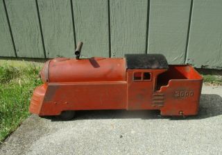 Vintage Marx 3000 Ride On Train,  Pressed Steel Toy