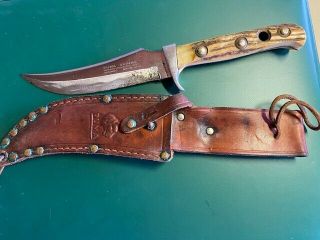 Vintage Puma Skinner 6393 Pumaster Steel Germany Hunting Knife With Sheath