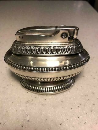 Vintage Ronson Queen Anne Silver Plated Table Lighter England