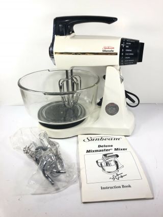 Vintage Sunbeam Mixmaster 12 - Speed Kitchen Mixer 2360 With Accessories